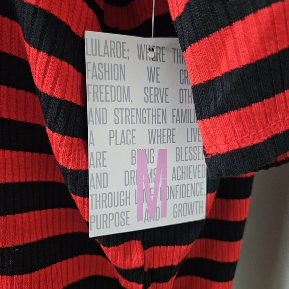 Lularoe Irma Striped Tunic Shirt Medium - Picture 4 of 8